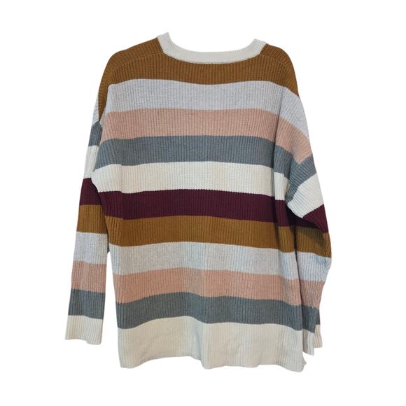 Madewell Sweater, Thompson Pocket Crewneck Pullover Striped Cotton Blend sz 1X - Picture 10 of 10